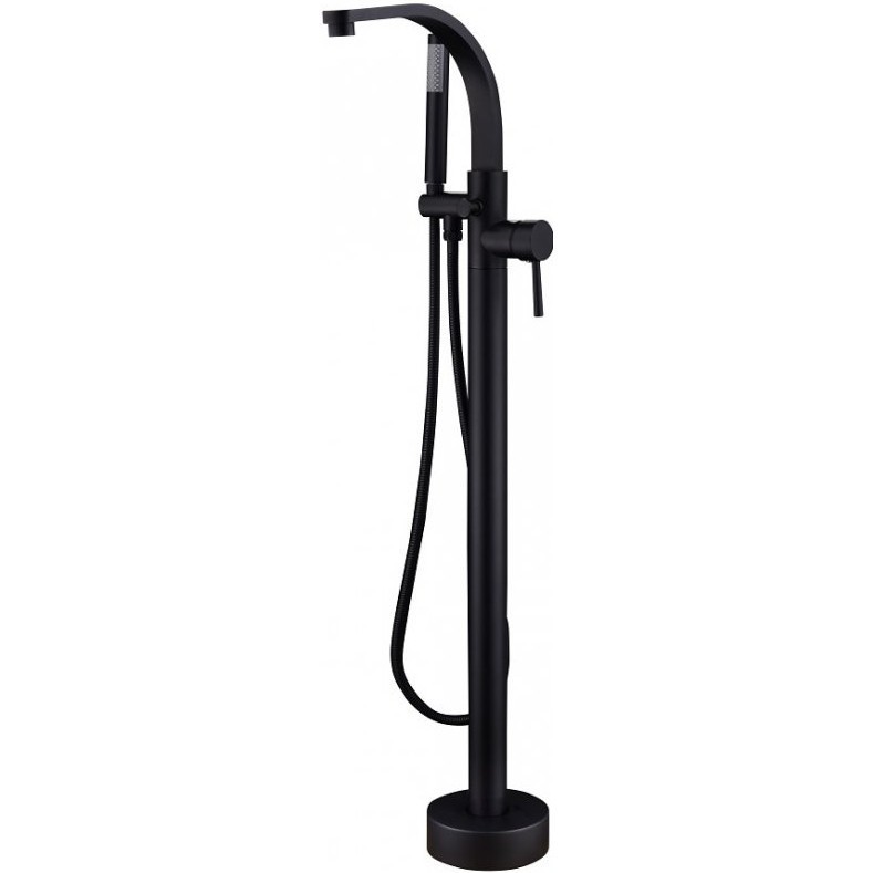 BATERIE CADA FREESTANDING DECCO NEGRU MAT, SET INSTALARE IN PARDOSEALA INCLUS